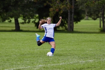 Soccer action photograph